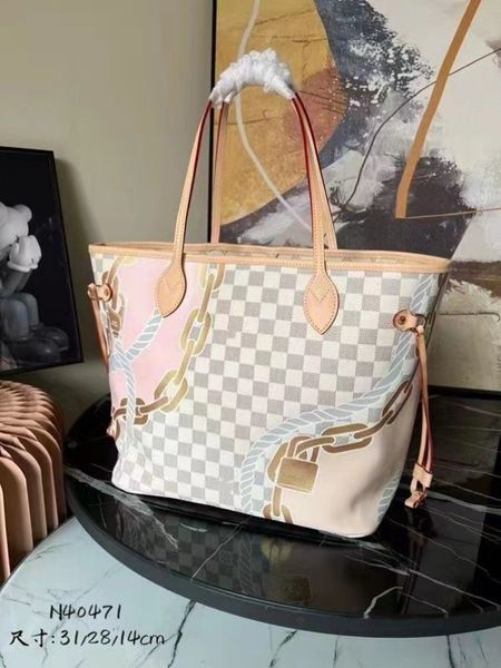 

n40471 new women's luxury plaid handbag shoulder bag shopping bag