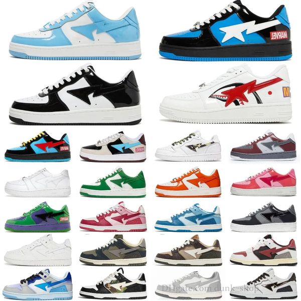 

new a bathing ape abc camo quality designer shoes mens womens sk8 sta panda casual loafers sneaker triple pink grey black and white red oran