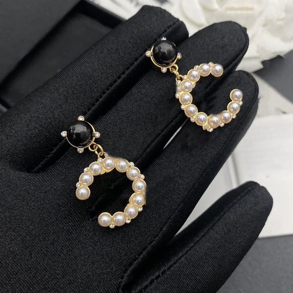 

stud c earring ccity designer luxury jewelry women earing classics c logo hoop pearl earrings fashion accessories woman 454343, Golden;silver