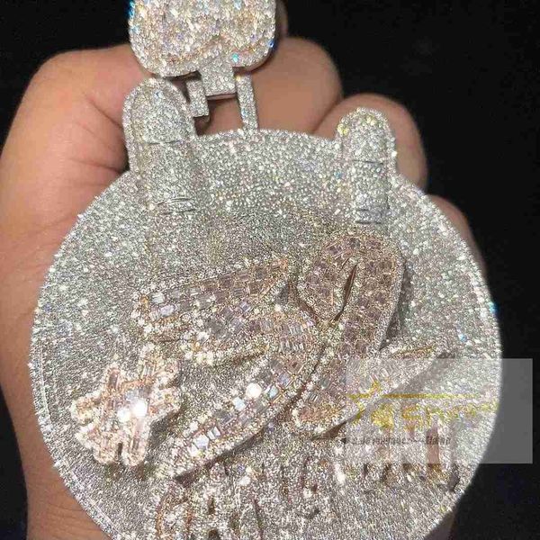 

fine jewelry iced out vvs moissanite hip hop 925 sterling silver mens pendant