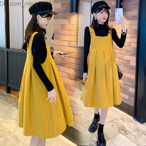 

maternity dresses dresses 8942# autumn winter thick warm maternity vest dress knitted shirts sets elegant a line slim clothes for pregnant z, White