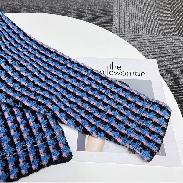 

women's jackets san style wool striped women blue color full sleeves lady retro coat outwear 230727, Black;brown