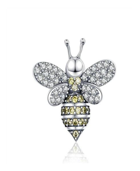 

vintage pave setting cute bee charm fit silver bracelet 100% genuine sterling silver 925 stamped275j2647238, Bronze;silver