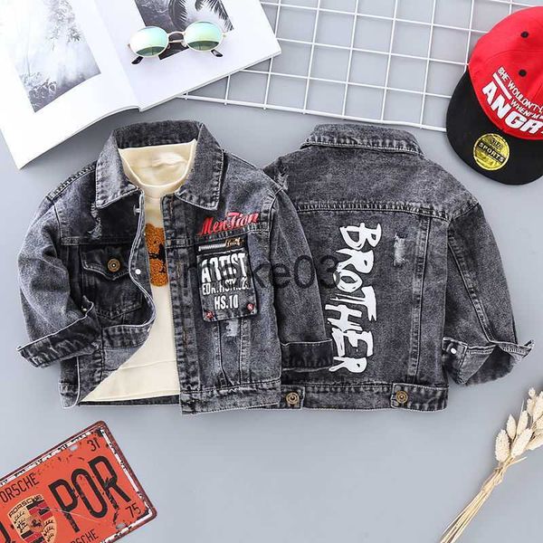

jackets spring autumn boys denim jackets kids cartoon rabbit outerwear coats for boys clothes children jean jacket tz516 j230728, Blue;gray