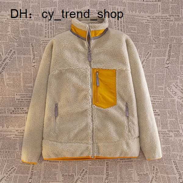 

designer mens jacket thick veste giacca warm down classic retro antumn winter couple models lamb cashmere patagonias fleece coat men women c, Black;brown