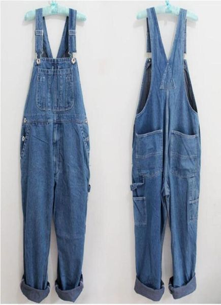 

men039s plus size 2640 42 44 46 48 50 overalls large huge denim bib pants fashion pocket jumpsuits jeans7345829, Blue