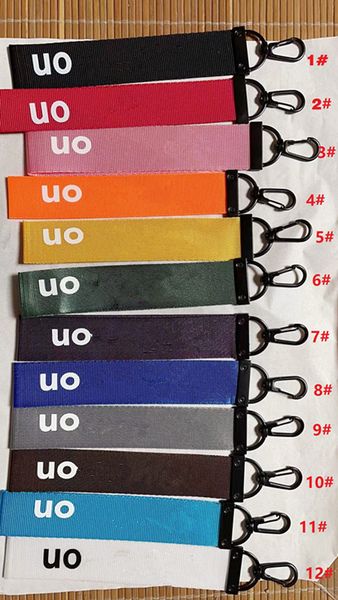 

lu fashion yoga keychain women fitness running elastic lanyards 5pcs per lot