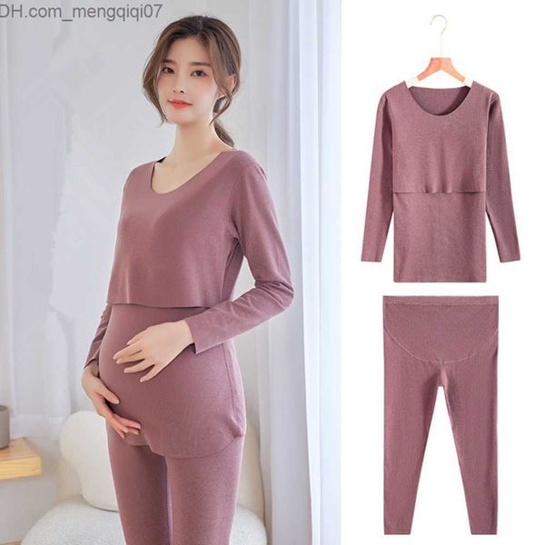 

maternity dresses fdfklak pregnant women wearing pajamas family set pregnant women set comfortable service autumn and winter new warm care p, White