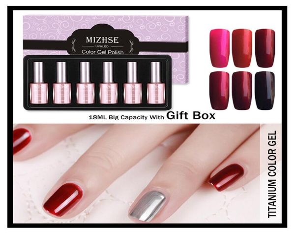 

mizhse titanium nail gel polish soak off uv led glitter nail polish rose red mirror effect gel lacquer lucky art design3216814, Red;pink