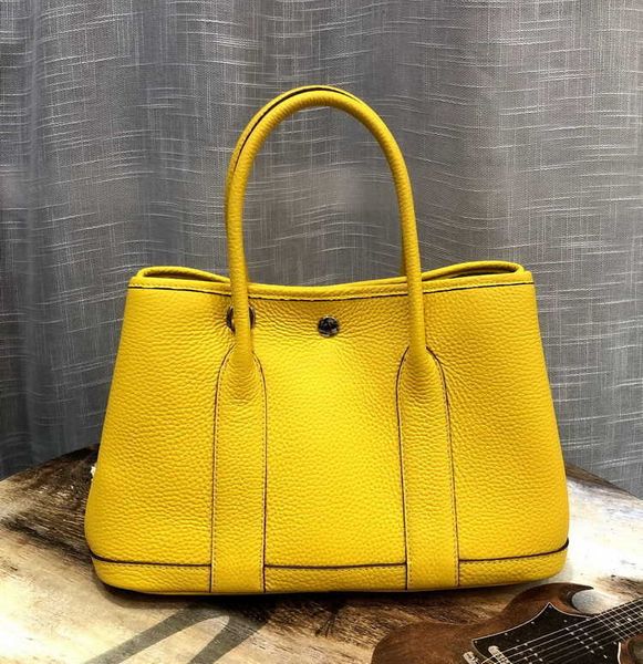 

classic garden party tote bag litchi 2023 new pattern layer cow leather women's handbag bag h soft garden messenger4il4