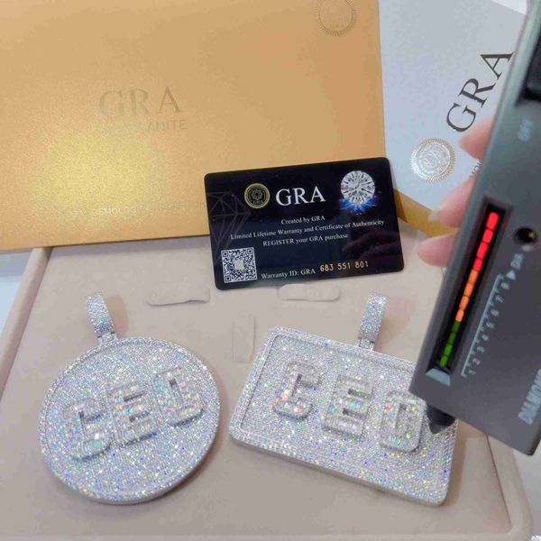 

pass diamond tester hip hop vvs moissanite name 925 sterling silver mens CEO