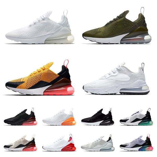 

2023 new 270 casual shoes mens women air 270s react triple black white royal chaussure bred be true metallic gold barely rose olive dusty ca