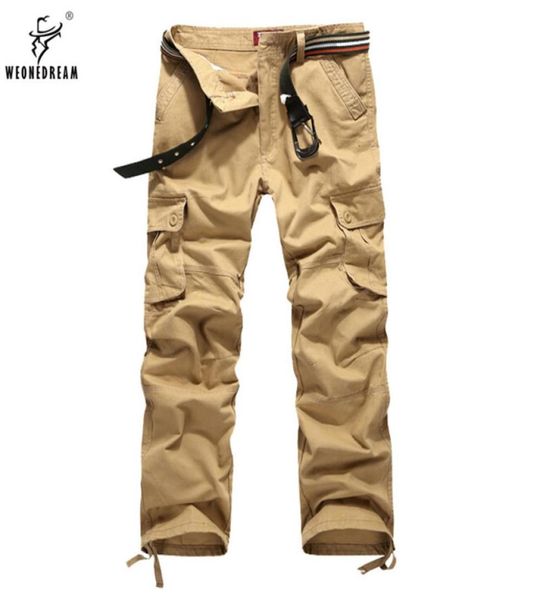 

wholeweonedream 2016 men cargo long pants army khaki black multi pockets casual easy wash male spring autumn pants plus size 8792082