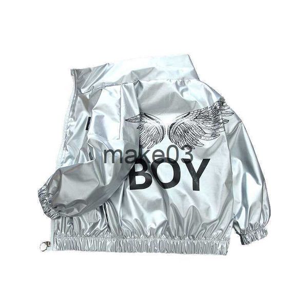 

jackets autumn cardigan jackets baseball uniform for children casual clothes baby outerwear kids thin coat boys bright surface jacket j23072, Blue;gray