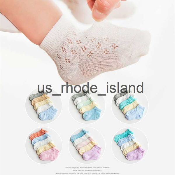 

kids 5 pairs baby boys girls cotton mesh short sock summer newborn candy color infant kids children fashion sock 0-6 years x0727, Pink;yellow