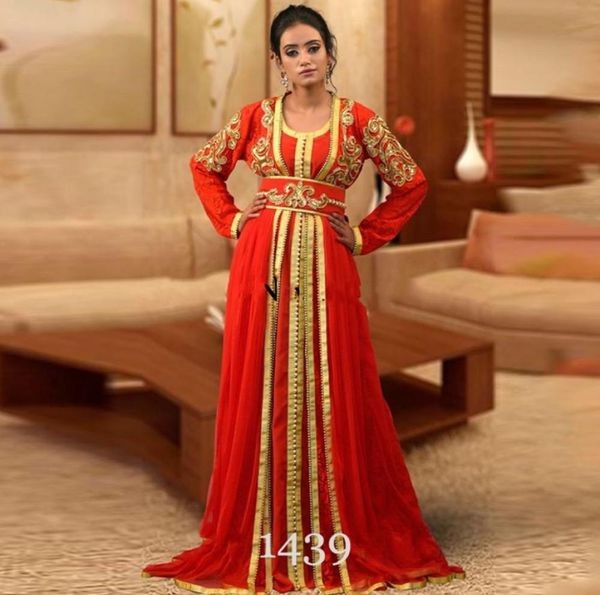 

red moroccan kaftan evening dresses lace appliques women arabic muslim special occasion formal party gowns prom dresses9470602, Black;red