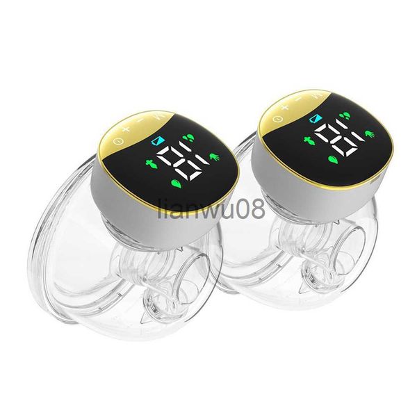 

breastpumps 1pc2pcs wearable electric breast pump portable hands for breastfeeding led screen 4 modes 12 suction with 180ml capacity x0726