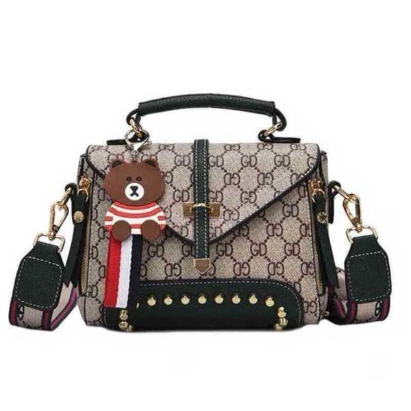 

designer luxury bags pendant portable square texture and printed messenger