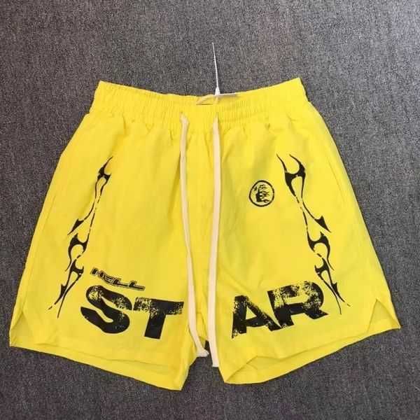 

new designer short men's shorts 2023ss hellstar t shirt studios x4 in 1 elastic waist basketball black yellow clothing 230419 2 8or8, White;black