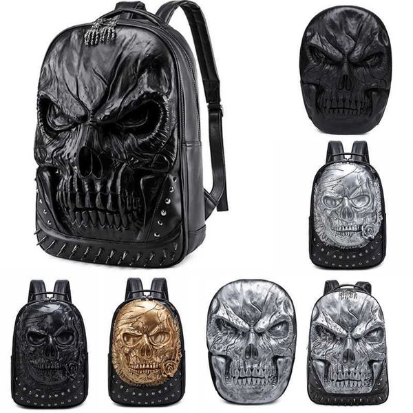 

men's backpack men women luxury school backpack large capacity lapbag halloween skull backpack male travel bags mochila 0728
