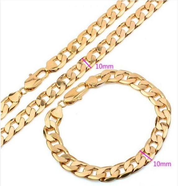 

115s18k gold filled men set necklace and bracelet with environmental copper1892544, Silver