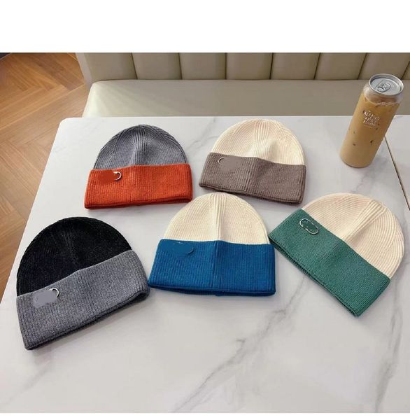 

europe men designers beanie hats woollen knitting hat women brand warm winter beanies designer knitted cap, Blue;gray