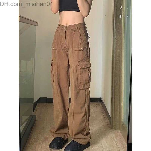 

women's jeans ultrafine retro 90s pants for women's fashion low waisted men's autumn ultra-fine loose fitting straight jeans, Blue