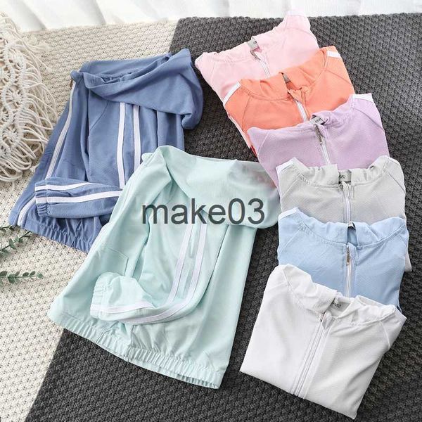 

jackets summer striped hooded zip baby boys jackets lightweight breathable girls sunscreen clothing child coat kids outfits 212 years j23072, Blue;gray