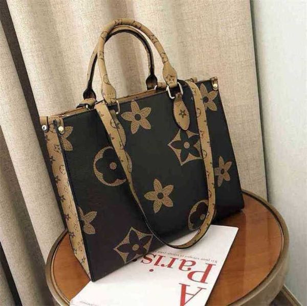 

designer luxury bags family old flower red diagonal large printed shopping