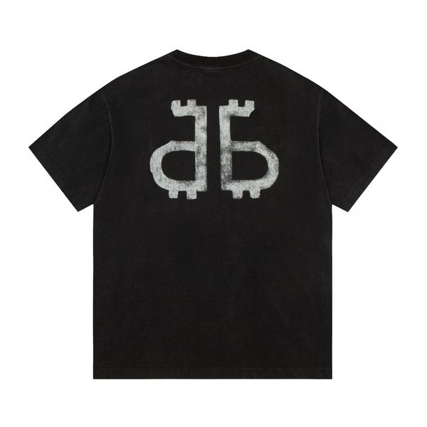 

23ss designer letter printed t shirts tee sweatshirt fashion high street short sleeves summer casual t-shirt breathable men women crew neck, Black;brown