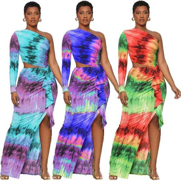 

womens off shoulder hollowed out printed split dress, Black;gray