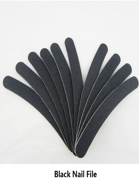 

100pcslot 8080 nail file emery board sanding professional 100180 black buffer buffing slim curve6750830