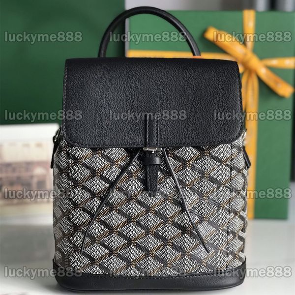 

10a mirror quality designers women mini alpin backpack black coated canvas bags classic double strap shoulder bag luxurys real leather handl