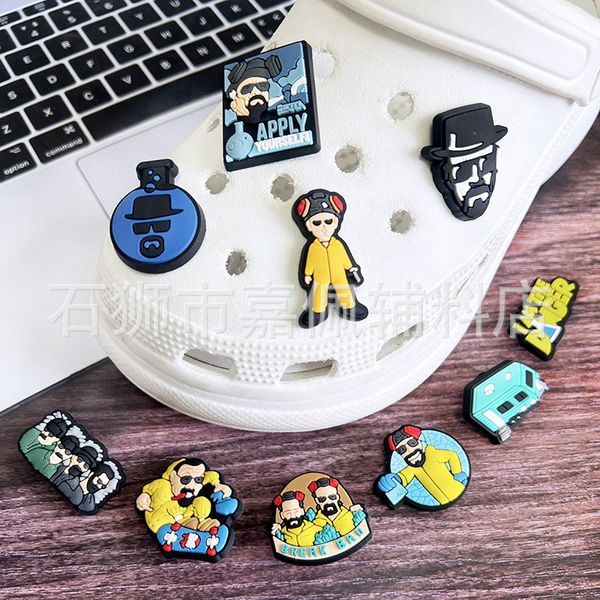 

anime charms movie character wholesale childhood memories funny gift cartoon charms shoe accessories pvc decoration buckle soft rubber clog, Blue