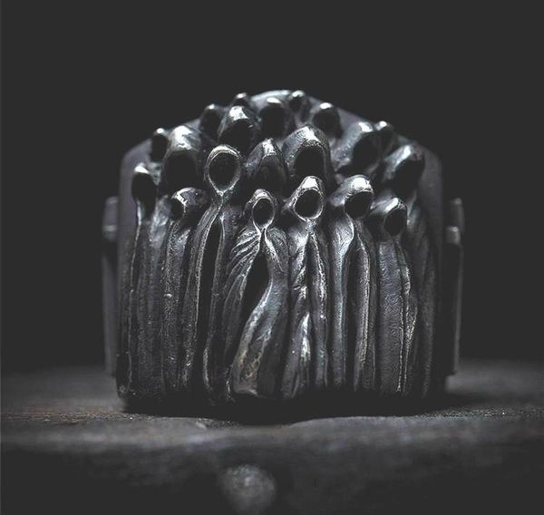 

cluster rings mens ring black robe grim reaper men cross goth punk creative design fashion party jewelry gift7785067, Golden;silver