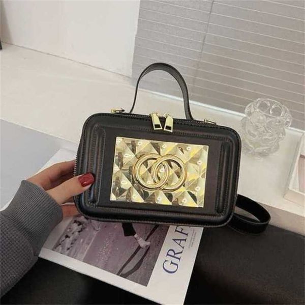 

2023 new luxury bags metal mirror chain shoulder diagonal small trend makeup