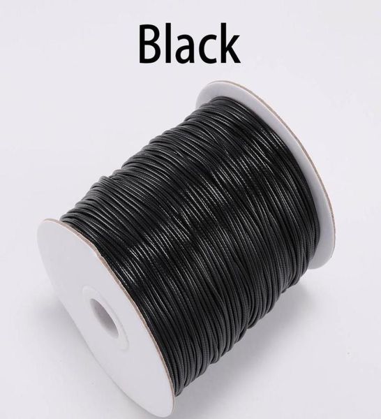 

cord wire 10mlot 10 15mm black white waxed cotton thread cord string fit beading craft diy necklace for jewelry making wmtsuz8196591, White;red
