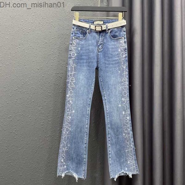 

women's jeans jeans with rhinestone oversized pants y2k clothing 2000s street clothing women's clothing wide leg trousers grunge s, Blue