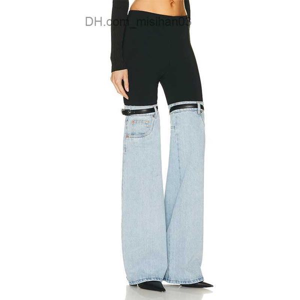 

women's jeans women's high waist wide leg jeans patch work multi color elastic waist colorful zipper elastic high waist pantaloon, Blue