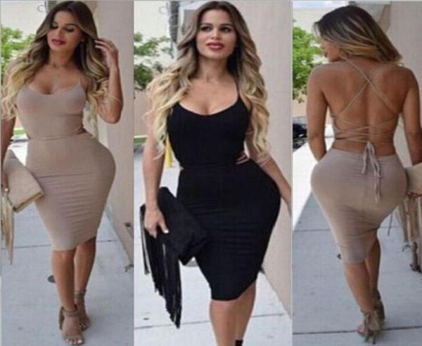 

hollow out new stitching nightclub rope temptation women dress camisole skirt club casual dresses4066423, Black;gray