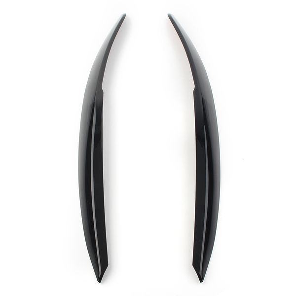 

glossy black car headlight lamp eyebrow eyelid trim cover for vw polo mk5 6r 6c 2pcs