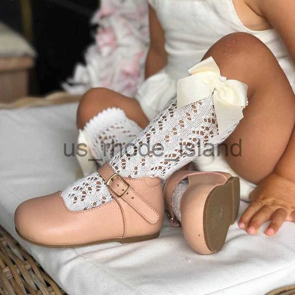 

kids summer girls knee high bows cotton breathable soft children mesh hollow out newborn infant baby long 0-5years x0727, Pink;yellow