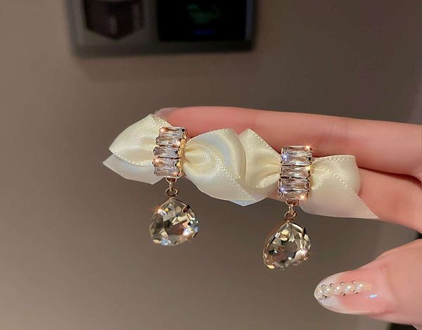 

2021925 dangle temperament fashion exaggerated geometric square diamond earrings net red simple female rectangular long section 464885160, Silver