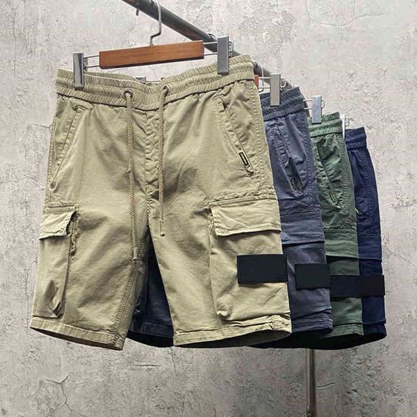 

summer men's and women's high-quality casual loose sports shorts cotton stone tooling embroidery advanced design 547ess, White;black