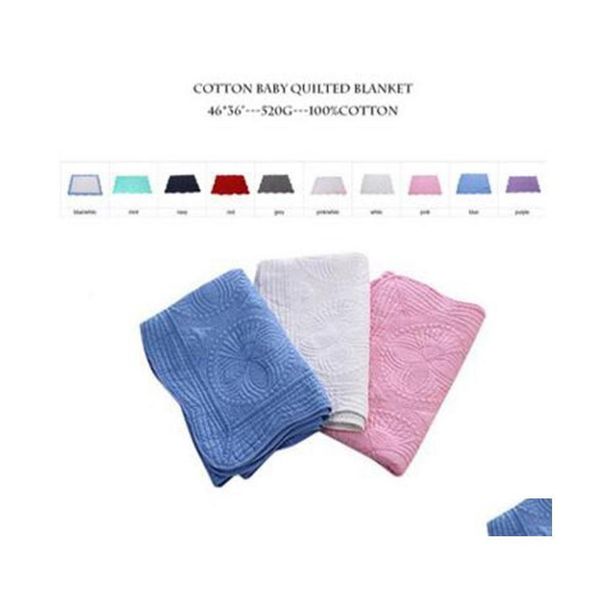 

blankets wholesale blanks heirloom baby quilts cotton infant quilted navy white ruffle minky toddle babys gift born ddle blanket dro dhz4r
