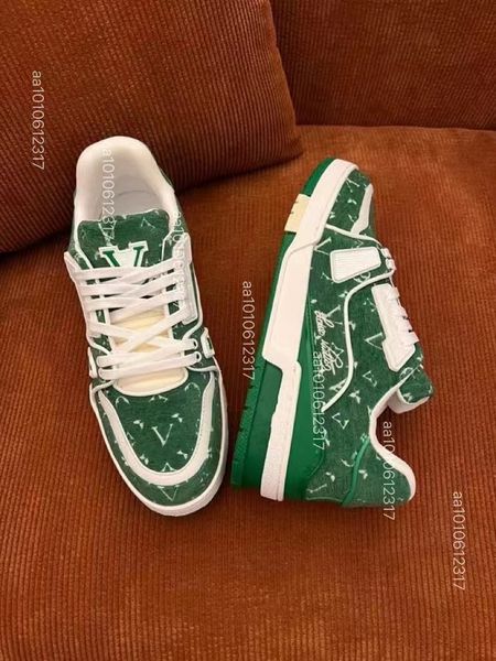 

designer flat sneaker virgil trainer casual shoes denim canvas leather abloh white green red blue letter overlays fashion platform mens wome, Black