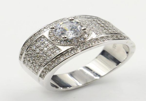 

size 510 shinning luxury jewelry 925 sterlling silver marriage ring pave white sapphire cz diamond eternity women wedding band ri2341323, Slivery;golden