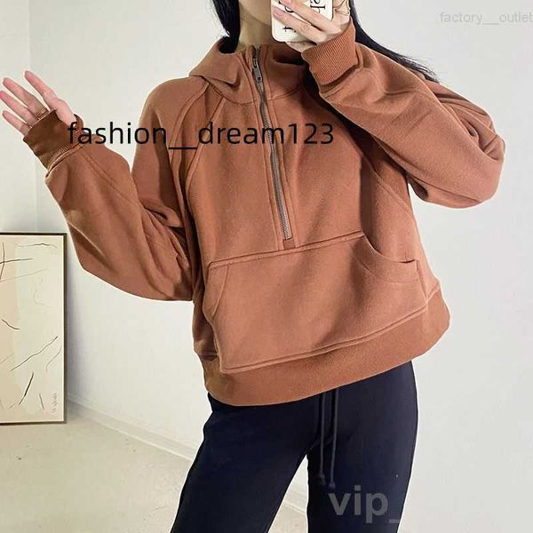 

women's tracksuits scuba long sleeve yoga women bodybuilding hoody outfit outdoor sport hoodie half zip athletic hooded pullover sweats, Gray