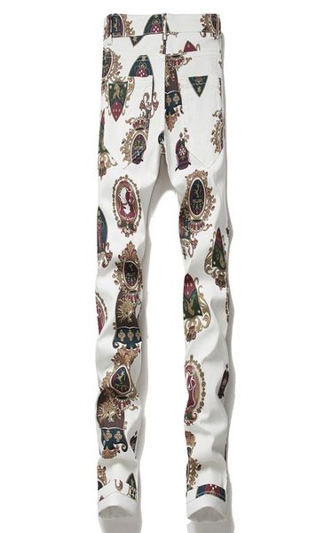 

new digital printed pants european and american style 2020 men039s slim flower pants fashion stretch casual trouse7542717, Blue