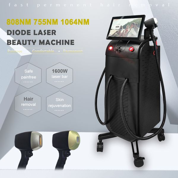 

diode laser hair removal machine ice cooling permanent hair reduction depilation 755 808 1064nm, Black